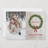 ファームハウスパインリースメリークリスマスフォト シーズンカード (正面)