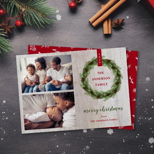 ファームハウスパインリースメリークリスマス2写真 シーズンカード