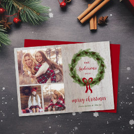 ファームハウスパインリースメリークリスマス3写真 シーズンカード