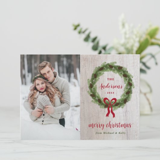 ファームハウスパインリース3フォト|クリスマスレター シーズンカード (スタンド正面)