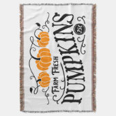 ファームハウスパンプキンパッチ スローブランケット (正面縦)