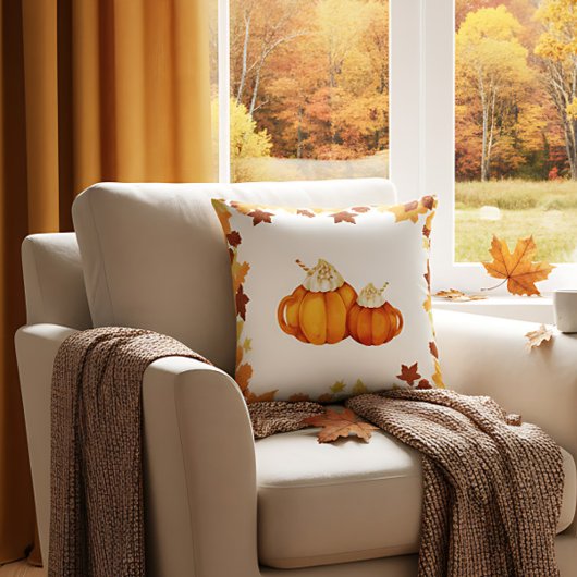 ファームハウスパンプキンマグ秋コージーアクセント クッション