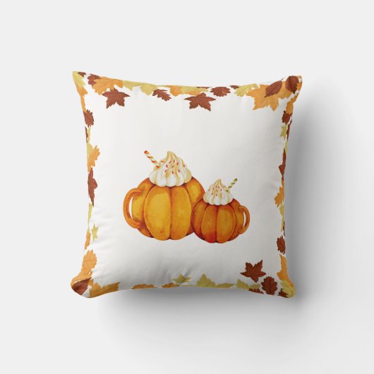 ファームハウスパンプキンマグ秋コージーアクセント クッション (正面)