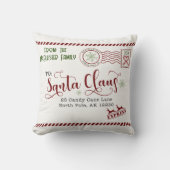 ファームハウスパーソナライズされたクリスマスサンタレターキュート クッション (正面)