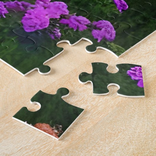 ファームハウスパープルルーフポンドアットサンライズ ジグソーパズル (側面)