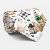 ファームハウスピローズランタンクリスマスツリー ネクタイ (ロール)
