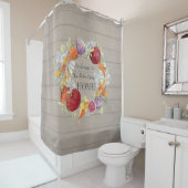 ファームハウスファミリーウェルカムホームパンプキ素朴ンウッド シャワーカーテン (インサイチュ)