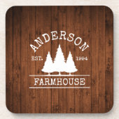 ファームハウスファミリーネーム素朴ウッドフォレスト コースター (正面)