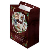 ファームハウスファミリーフォトメリークリスマスリースウッド ミディアムペーパーバッグ (裏面アングル)