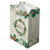 ファームハウスファミリーメリークリスマスパインコーンリース ミディアムペーパーバッグ (正面アングル)