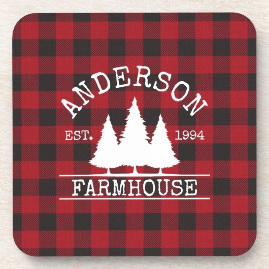 ファームハウスファミリー名レッドバッファロープレイド コースター (正面)