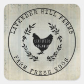 ファームハウスファームファーフレッシュエッグズチキンエッグカートン スクエアシール (正面)