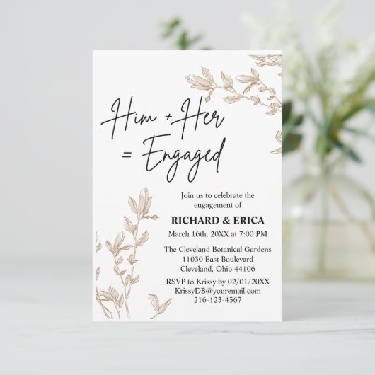 ファームハウスフィールズ婚約発表 招待状 (スタンド正面)