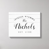 ファームハウスフェイクシープラップファミリーモノグラムキャンバスサイン キャンバスプリント (正面)