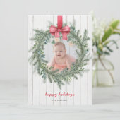 ファームハウスフォトクリスマスリースバッファローチェック シーズンカード (スタンド正面)