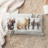 ファームハウスフォトコラージュプレイドクリスマス ランバークッション (ブランケット)