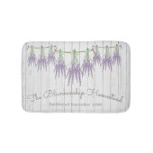 ファームハウスフランスのラベンダーバンドルグリーンボウ バスマット (正面)