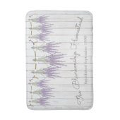 ファームハウスフランスのラベンダーバンドルホワイトボウ バスマット (正面縦)