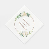 ファームハウスフレッシュカントリー素朴モノグラムディナー スタンダードランチョンナプキン (角)