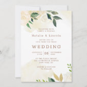 ファームハウスフレッシュ素朴カントリーフローラ秋の結婚式 招待状 (正面)