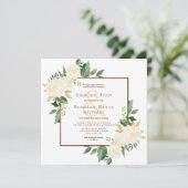 ファームハウスフレッシュ素朴カントリー秋スクエア結婚 招待状 (スタンド正面)