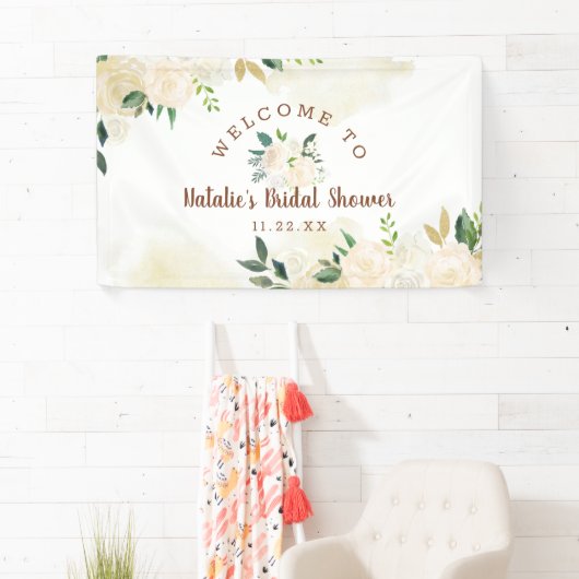 ファームハウスフレッシュ素朴シックブライダルシャワーウェルカム 横断幕 (インサイチュ)