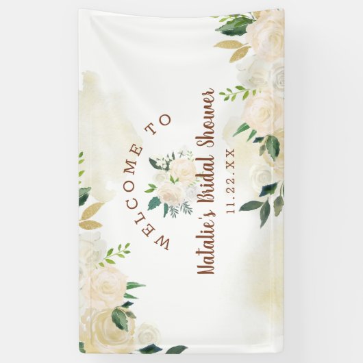 ファームハウスフレッシュ素朴シックブライダルシャワーウェルカム 横断幕 (縦)