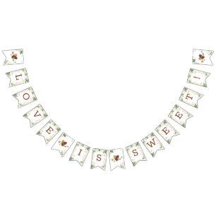 ファームハウスフレッシュ素朴モノグラムラブズスウィート バンティングフラッグ