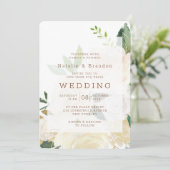 ファームハウスフレッシュ素朴秋ヴィンテージフレーム結婚ズ 招待状 (スタンド正面)