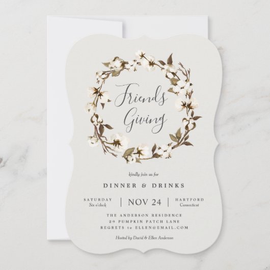 ファームハウスフレンドサイディングパーティの招待状 招待状 (正面)