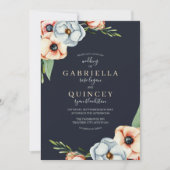 ファームハウスフローラアネモネグリーナリーリース結婚ズ 招待状 (正面)