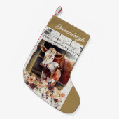 ファームハウスフローラヘレフォードフュズクリスマスストッキング スモールクリスマスストッキング (正面 (吊り時))