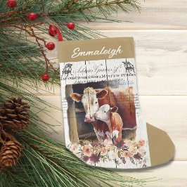 ファームハウスフローラヘレフォードフュズクリスマスストッキング スモールクリスマスストッキング