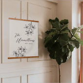 ファームハウスフローラベージュ設立年 吊り下げ型タペストリー