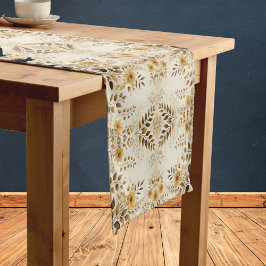 ファームハウスフローラルパターン ショートテーブルランナー