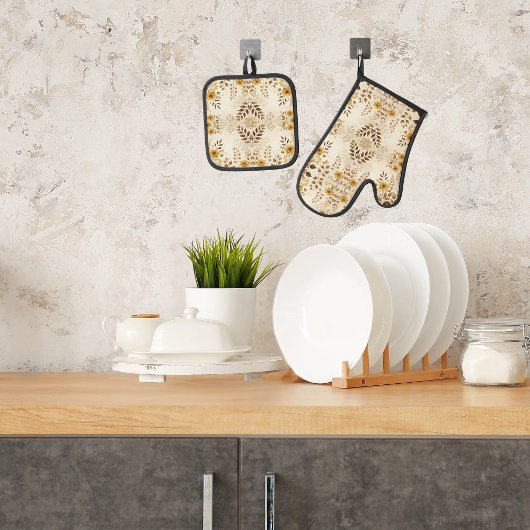 ファームハウスフローラ 鍋つかみ&鍋敷きセット