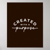 ファームハウスブラウンエレガントクリスチャン引用文 ポスター (正面)