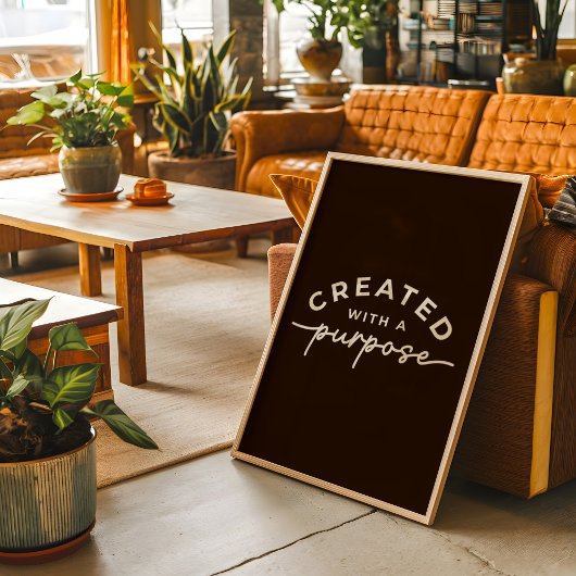 ファームハウスブラウンエレガントクリスチャン引用文 ポスター