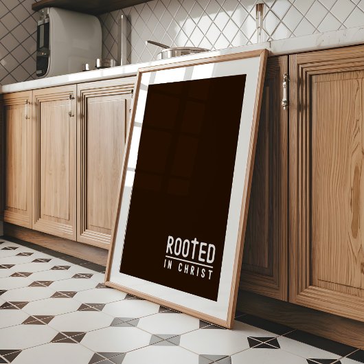 ファームハウスブラウンクリスチャン信仰引用文ポスター ポスター