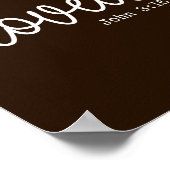 ファームハウスブラウンラブフェイスミニマル引用文 ポスター (角)