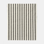 ファームハウスブラックチキングストライプ フリースブランケット (正面)