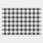 ファームハウスブラックバッファローチェッククリスマス ラッピングペーパーシート (正面)