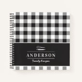 ファームハウスブラックバッファローチェックファミリーベーキングレシピ ノートブック (正面)