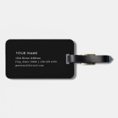 ファームハウスブラックバッファローチェックモノグラムの ラゲッジタグ (裏面横)