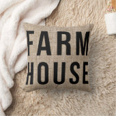 ファームハウスブラックレタリングバ素朴ーラップサッキング クッション (ブランケット)