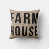 ファームハウスブラックレタリングバ素朴ーラップサッキング クッション (裏面)