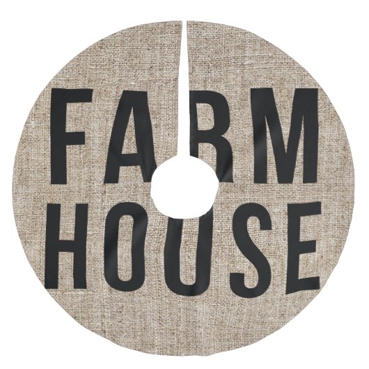 ファームハウスブラックレタリングバ素朴ーラップサッキング ブラッシュドポリエステルツリースカート (正面)