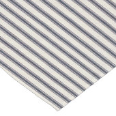 ファームハウスブルーチッキングストライプのスタイルテーブルランナー ショートテーブルランナー (コーナー)