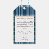 ファームハウスブルーバッファロープレイドウォーター色トナカイ ギフトタグ (裏面)