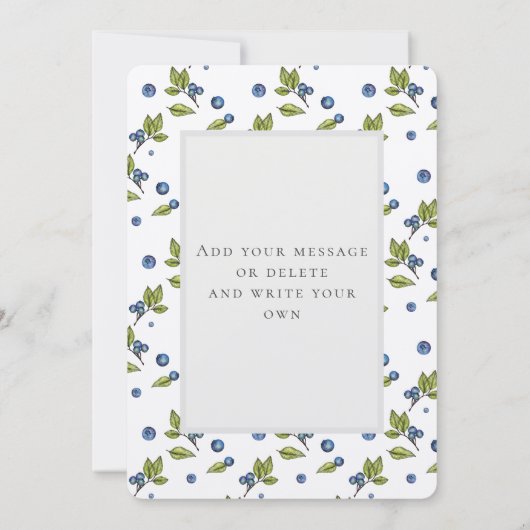 ファームハウスブルーベリ結婚ーズありがとう 招待状 (裏面)